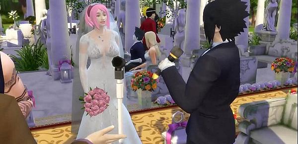  La Boda de Sakura Parte 1 Naruto Hentai Netorare Esposa Vestida de Novia Engañada Marido Cornudo Anime